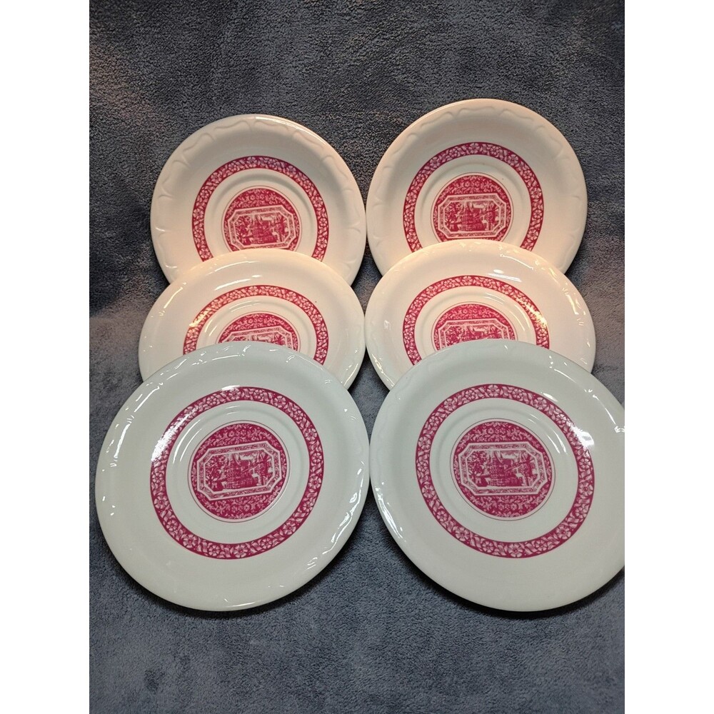 Vintage German Porcelain Saucers (3),Heinrich For Rudesheimer Kaffee, 6.5” - Picture 3 of 13
